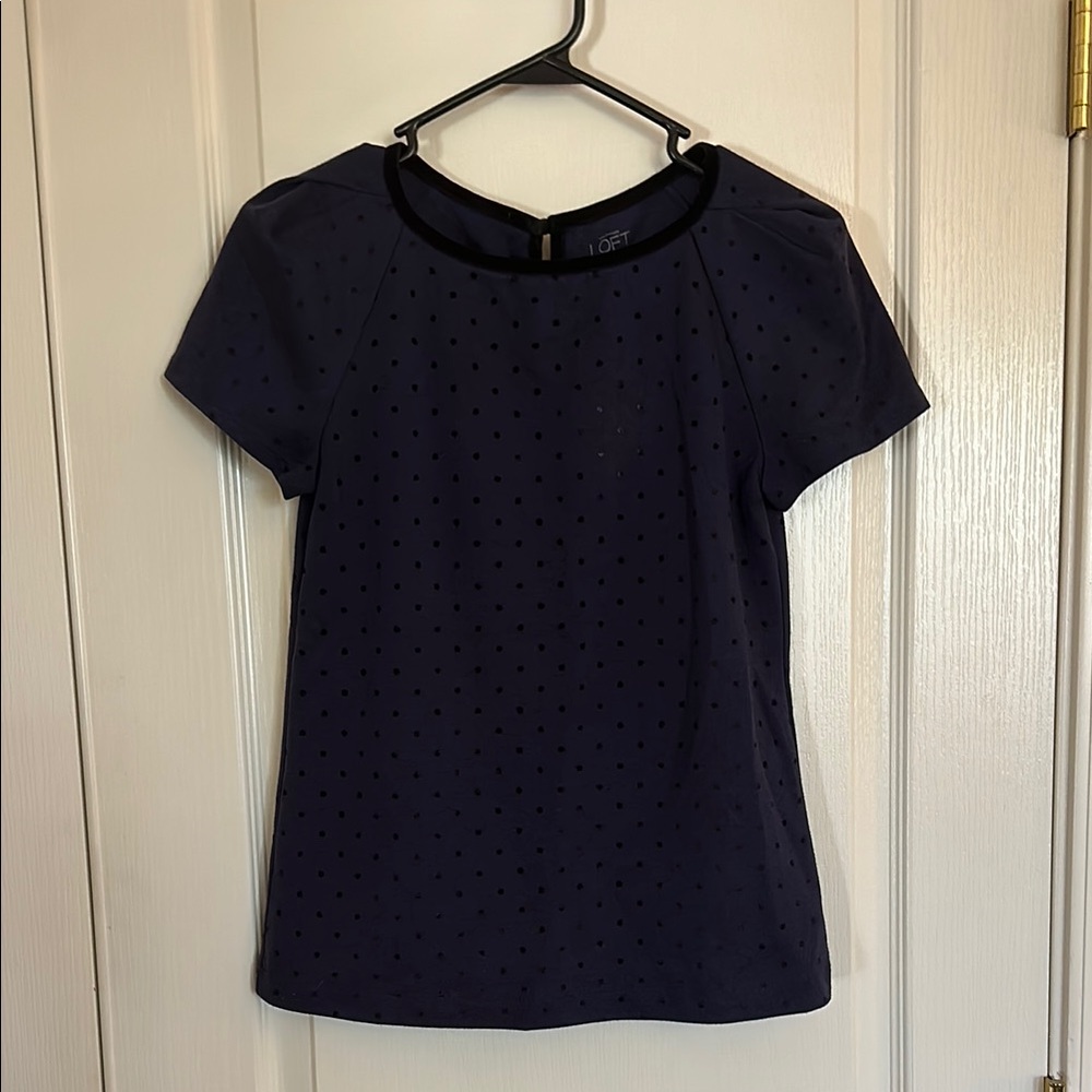 Anne Taylor LOFT Navy Blue Women's Top